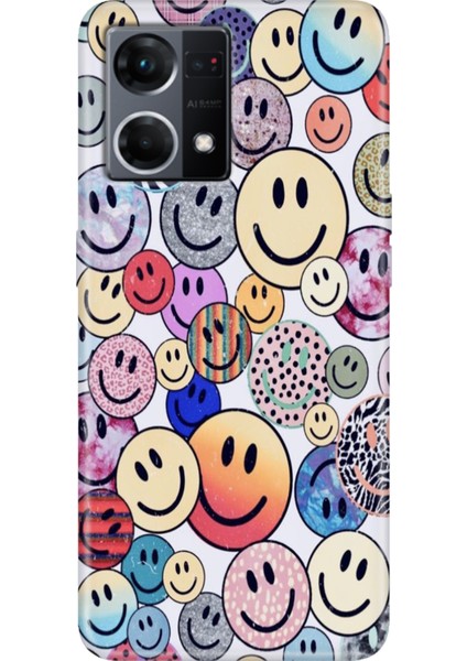 Oppo Reno 7 Kılıf (CPH2363) Desenli Silikon Kampanyalı Kapak Emojix