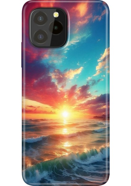 Oukitel C21 Pro / Plus Uyumlu Kılıf Desenli Silikon Renkli Tpu Uv Okyanus