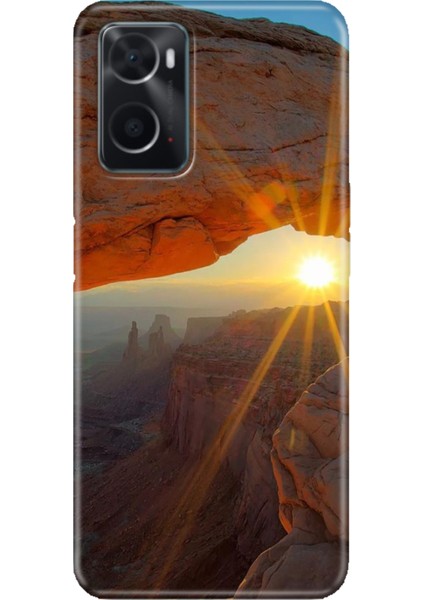 Oppo A76 Kılıf Silikon Tasarım Stok Sun