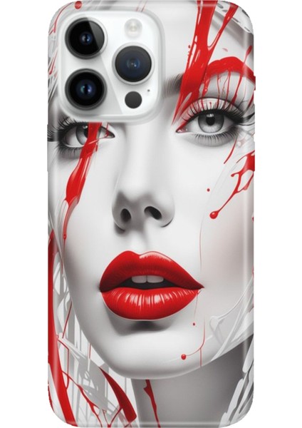 iPhone 16 Pro Max Kılıf Silikon Desenli Baskılı Cover Lady