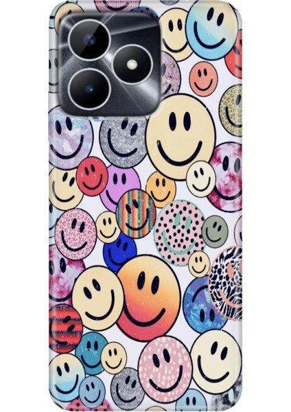 Realme Note 50 4g Kılıf Renkli Fixx Kapak Silikon Emojix