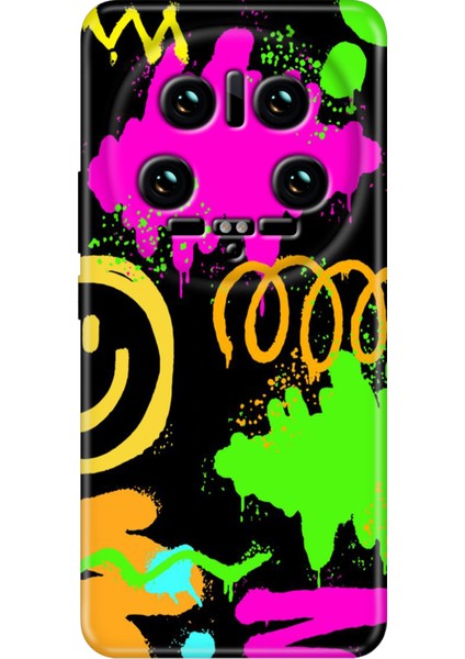 Xiaomi Mi 14 Ultra Kılıf Renkli Rubber Desen Silikon Smile