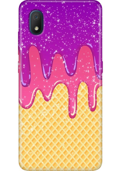 Tcl L7 Kılıf Desenli Silikon Renkli Phone Case Krema