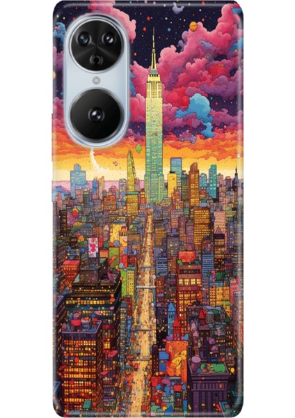 Reeder S19 Max Pro S Edge Kılıf Desenli Kapak Baskı Retro Newyork