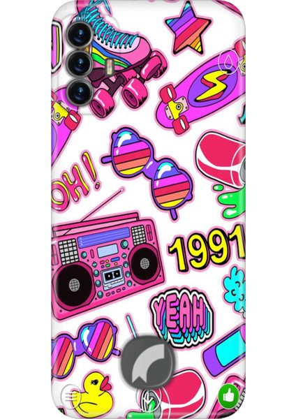 Reeder S19 Max Pro S Kılıf Silikon Tema Baskı Uv 90'lar