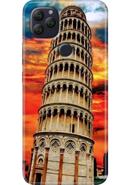 General Mobile Gm 22 - 22S Kılıf Desenli Rubber Silikon Pizza Kulesi