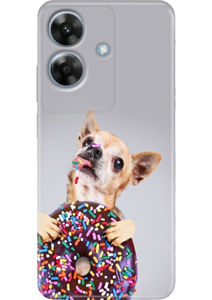 Realme Note 60 4g Kılıf Renkli Baskılı Tasarım Desenli Case Donut Dog
