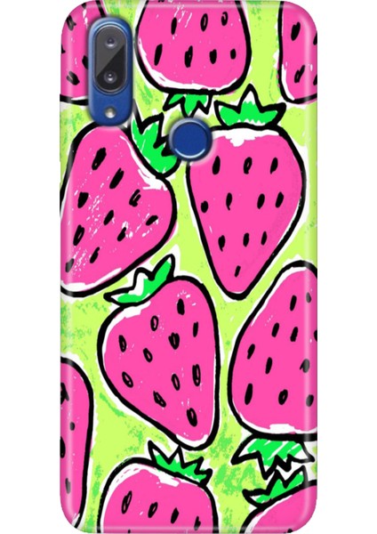 Vestel Venus E5 Kılıf Desenli Baskılı Hd Vestel E5 Silikon Çilek