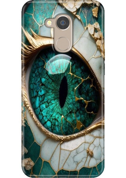 General Mobile Gm 8 Uyumlu Kılıf Desenli Silikon Renkli Tpu Uv Tanrıça Gözü