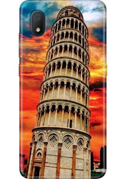 Tcl L7 Kılıf Desenli Silikon Renkli Phone Case Pizza Kulesi