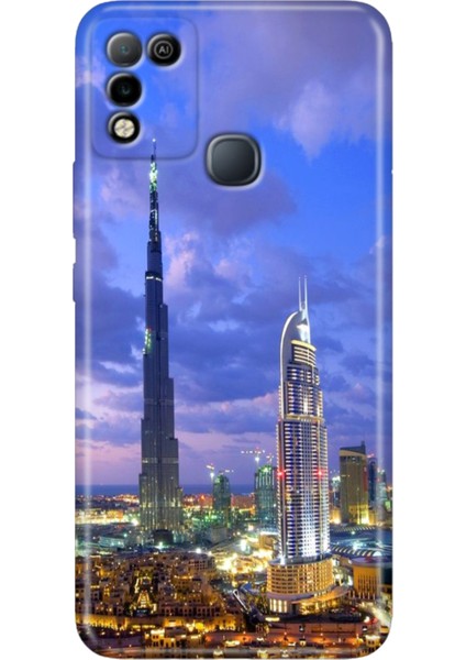 Infinix Hot 10 Play Kılıf Desenli Baskılı Esnek Silikon Kapak Dubai