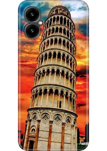 Omix X3 Kılıf Renkli Temalı Silikon Pizza Kulesi