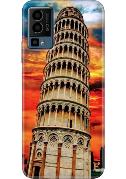 General Mobile Gm 23 Kılıf Desenli GM23 Silikon Case Uv Pizza Kulesi