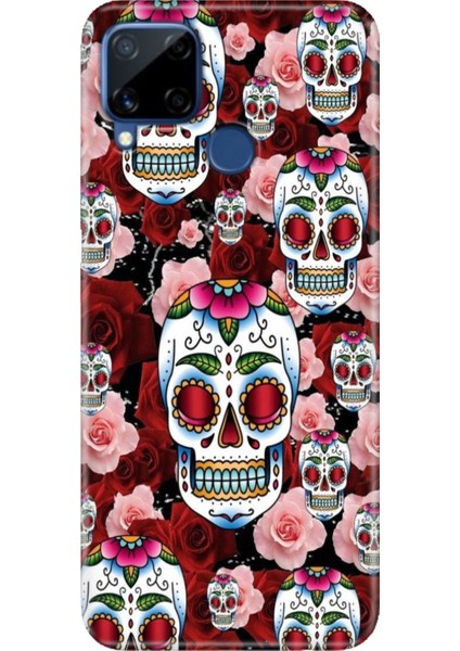 Realme C15 Kılıf Desenli Silikon Renkli Tpu Uv Kabile