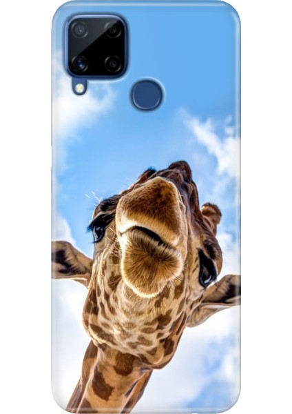 Realme C15 Kılıf Desenli Silikon Renkli Tpu Uv Öpücük