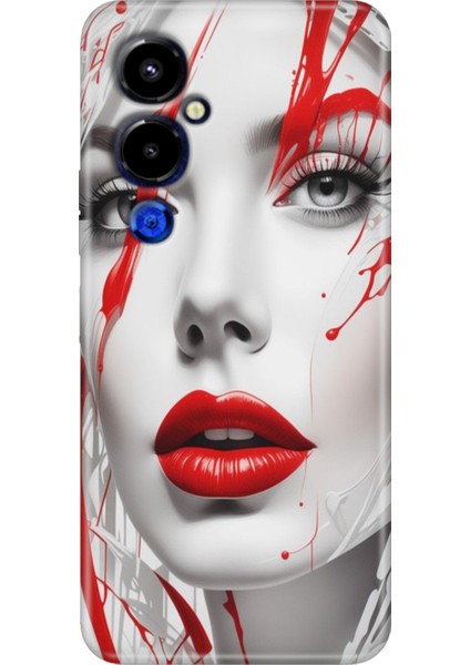 Tecno Pova 4 Pro Kılıf Renkli Temalı Pova 4 Pro Silikon Lady