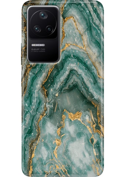 Xiaomi Poco F4 Kılıf Desenli Kapak Renkli Ermer Granit