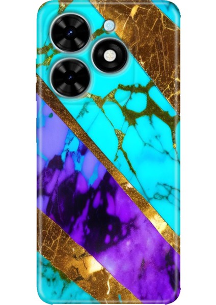 Tecno Spark Go 2024 Kılıf Baskılı Esnek Silikon Kapak Nezih Mermer