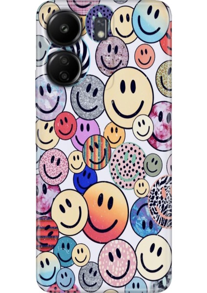 Xiaomi Redmi 13C - Poco C65 Kılıf Renkli Esnek Silikon Emojix