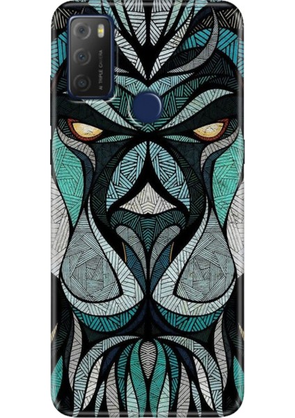 Tcl 20E Kılıf Desenli Silikon Kampanyalı Kapak Lion Mandala