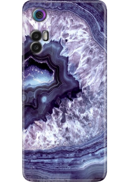 Tcl 30+ (Plus) Kılıf Silikon Renkli Resimli Arka Kapak Elmas