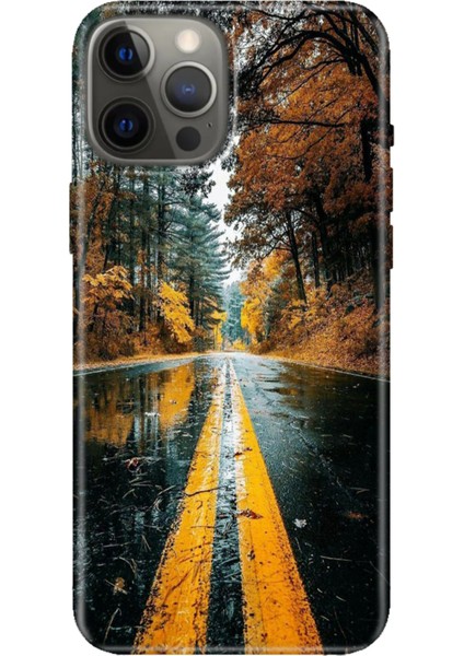 Apple iPhone 12 Pro Kılıf Tasarım Baskılı Silikon Korku Yolu