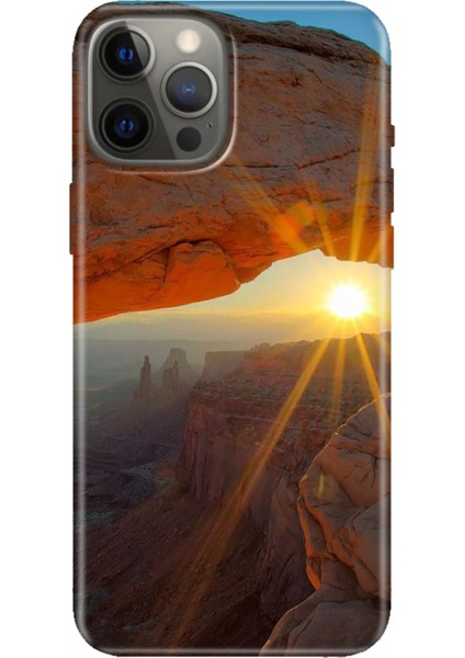 Apple iPhone 12 Pro Kılıf Tasarım Baskılı Silikon Sun
