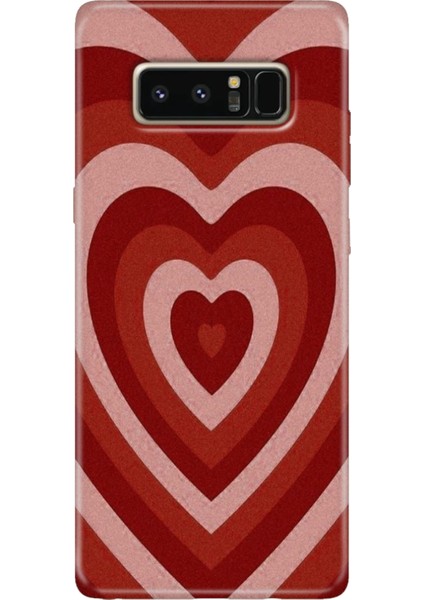 Samsung Galaxy Note 8 Kılıf Renkli Temalı Note8 Silikon Mat Kalp