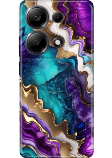 Xiaomi Redmi Note 13 Pro 4g Kılıf Renkli Tasarım Esnek Silikon Keskin Ametist