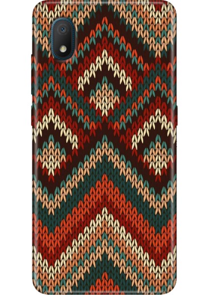 Tcl L7 Kılıf Desenli Silikon Renkli Phone Case Zikzak