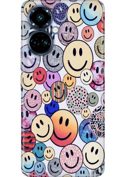 Tecno Camon 19 Pro Kılıf Renkli Temalı (CI8N) Uyumlu Silikon Emojix