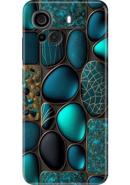 Casper Via F30 Uyumlu Kılıf Desenli Silikon Renkli Tpu Uv Marble