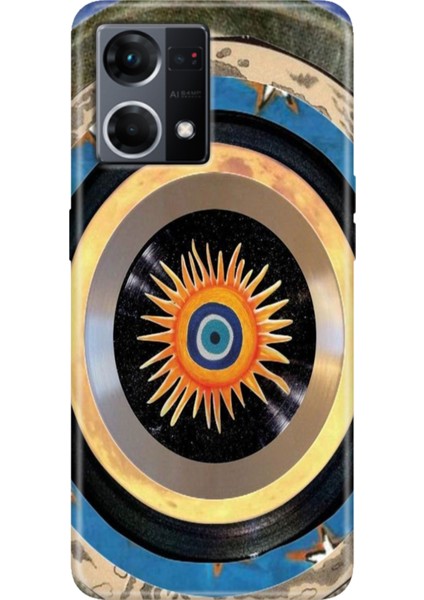 Oppo Reno 7 Kılıf (CPH2363) Desenli Silikon Kampanyalı Kapak Nazar