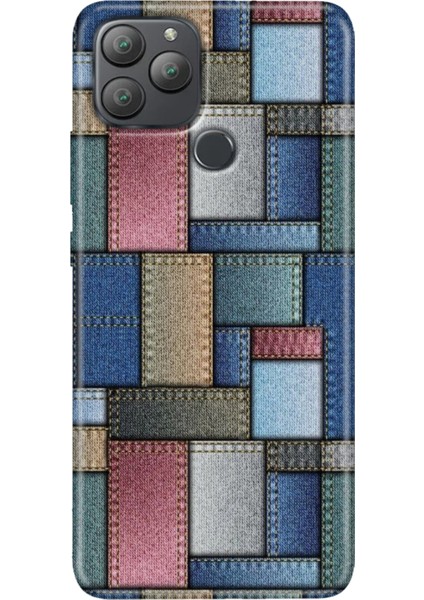 General Mobile Gm 22 Plus Kılıf Desenli Esnek Silikon Uv Jean Pattern