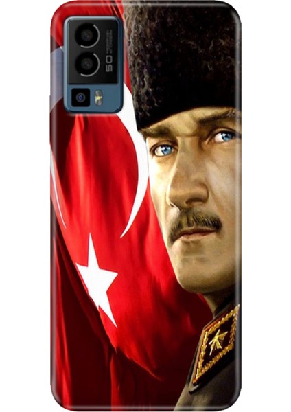 General Mobile Gm 23 Kılıf Desenli GM23 Silikon Case Uv Mustafa Kemal