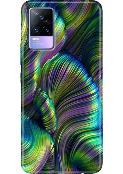 Vivo V21 Kılıf Resimli Desenli Silikon Esnek Uyumlu Kapak Holographic