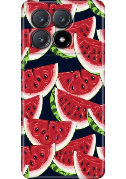 Xiaomi Poco X6 Pro Kılıf Renkli Esnek Silikon Karpuz