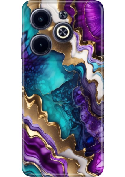 Infinix Hot 40 / Infinix Hot 40 Pro Kılıf Renkli Silikon Keskin Ametist