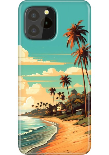 Oukitel C21 Pro / Plus Uyumlu Kılıf Desenli Silikon Renkli Tpu Uv Malibu