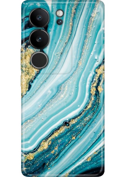 Vivo V29 5g Kılıf Desenli Silikon Esnek Uyumlu Kapak Simli Taş