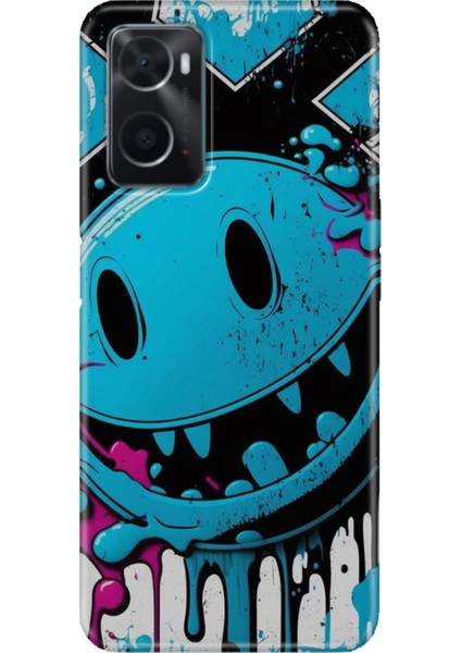 Oppo A76 Kılıf Silikon Tasarım Stok Vintage Wall