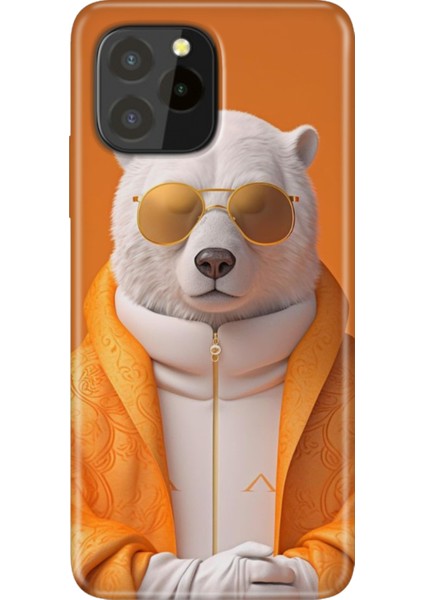 Oukitel C21 Pro / Plus Uyumlu Kılıf Desenli Silikon Renkli Tpu Uv Stil Bear