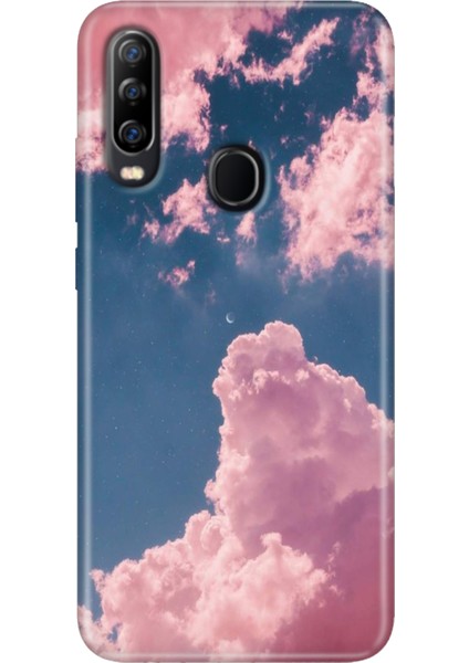 General Mobile Gm 20 Pro Kılıf Baskılı Silikon Case Uv Pembe Bulut