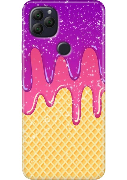 General Mobile Gm 22 - 22S Kılıf Desenli Rubber Silikon Krema