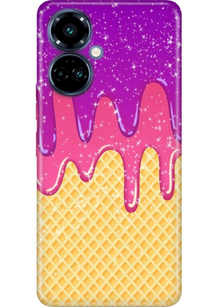 Tecno Camon 19 Pro Kılıf Renkli Temalı (CI8N) Uyumlu Silikon Krema