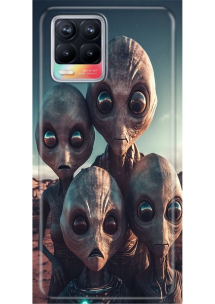 Realme 8 / Realme 8 Pro Kılıf Renkli Esnek Silikon Ufo