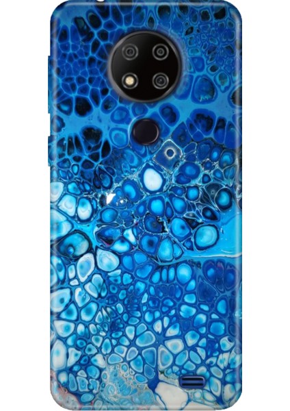 Reeder P13 Blue Max 2020 Kılıf Desenli Kapak Silikon Cover Derin Mavi