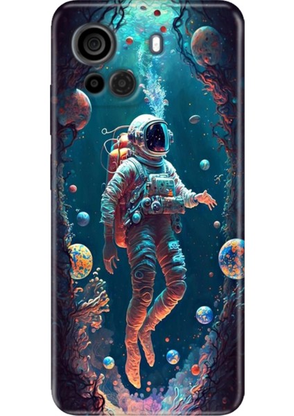 Casper Via F30 Uyumlu Kılıf Desenli Silikon Renkli Tpu Uv Astronot