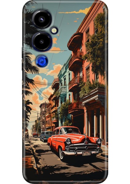 Tecno Pova 4 Pro Kılıf Renkli Temalı Pova 4 Pro Silikon Küba