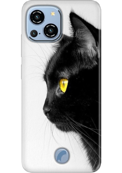 Reeder S23 Pro Max Kılıf Desenli Kapak Baskı Uv Kedi Bakışı